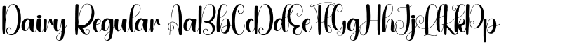 Dairy Regular font