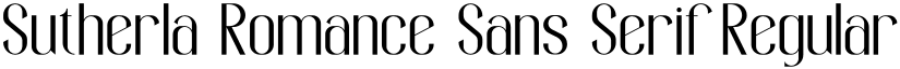 Sutherla Romance Sans Serif Regular font
