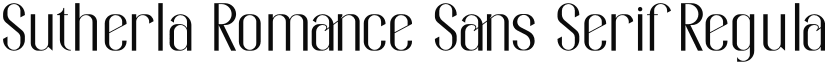 Sutherla Romance Sans Serif font download