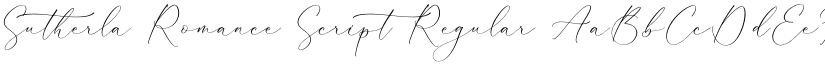 Sutherla Romance Script Regular font