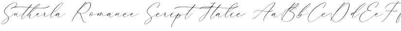 Sutherla Romance Script Italic font