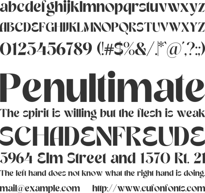 REVERIE font preview