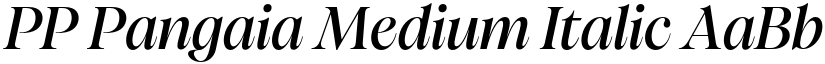 PP Pangaia Medium Italic font