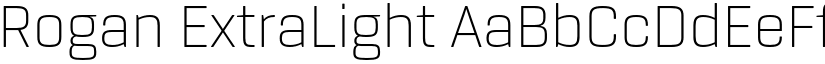 Rogan ExtraLight font