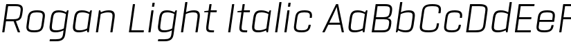 Rogan Light Italic font