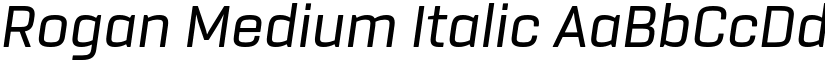 Rogan Medium Italic font