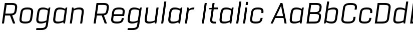 Rogan Regular Italic font