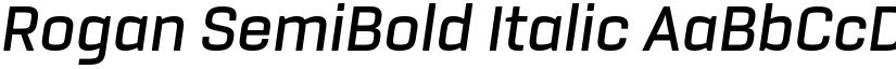 Rogan SemiBold Italic font