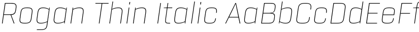 Rogan Thin Italic font
