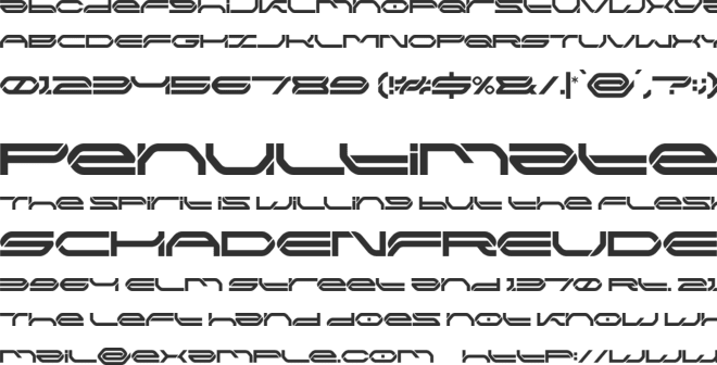 NCL Kemgor font preview