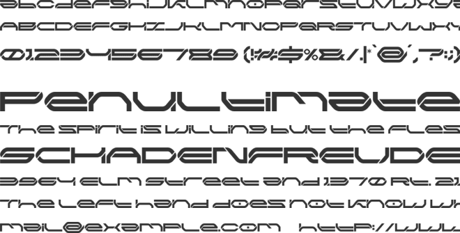 NCL Kemgor font preview