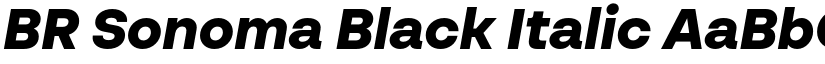 BR Sonoma Black Italic font