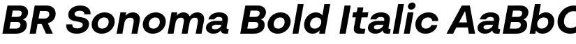 BR Sonoma Bold Italic font