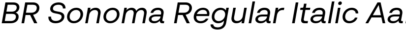 BR Sonoma Regular Italic font