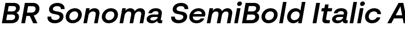 BR Sonoma SemiBold Italic font