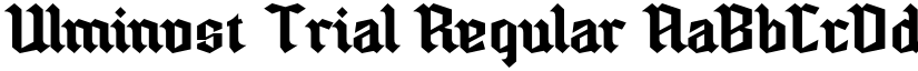 Ulminost Trial Regular font