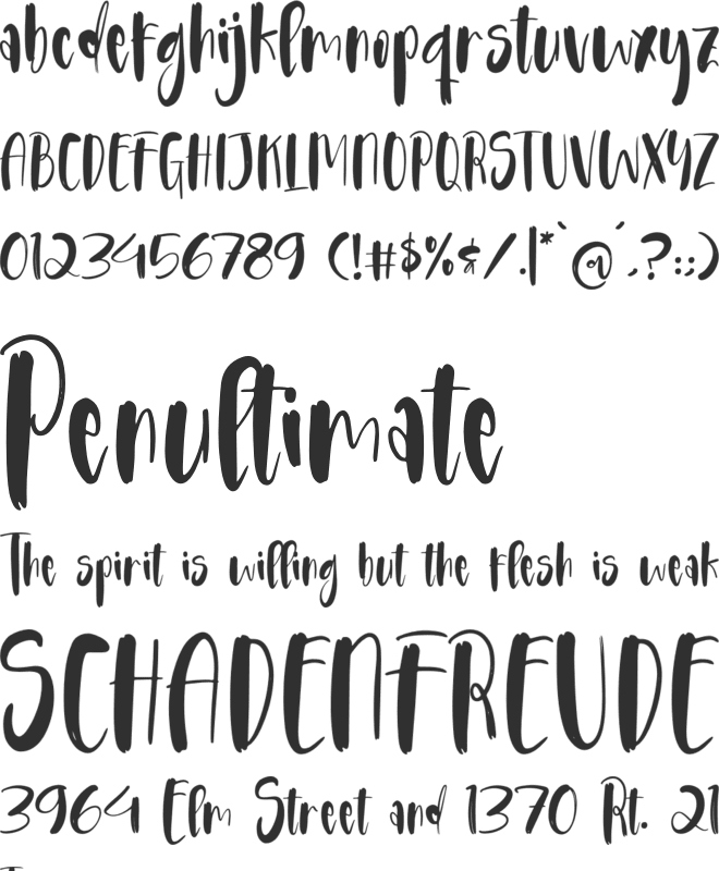 Chavezlafia Butter font preview
