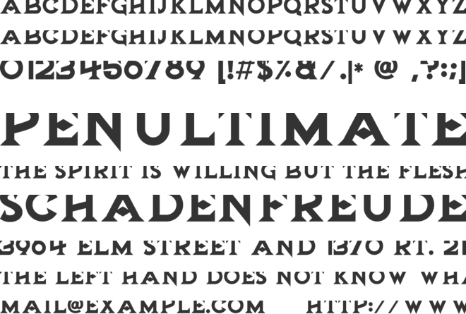 Dungeon Depths font preview