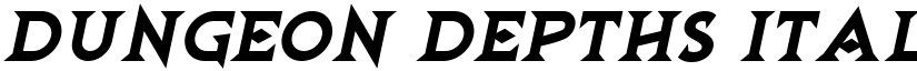 Dungeon Depths Italic font