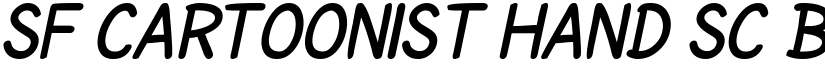 SF Cartoonist Hand SC Bold Italic font
