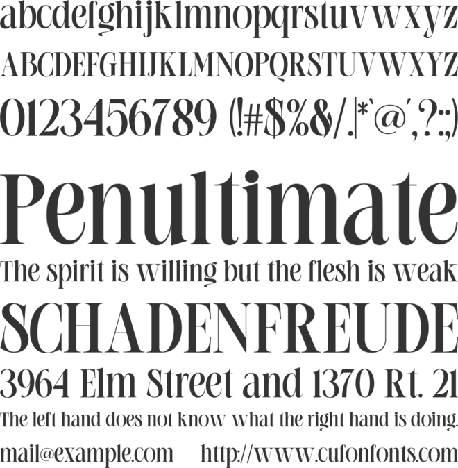 Longsile font preview