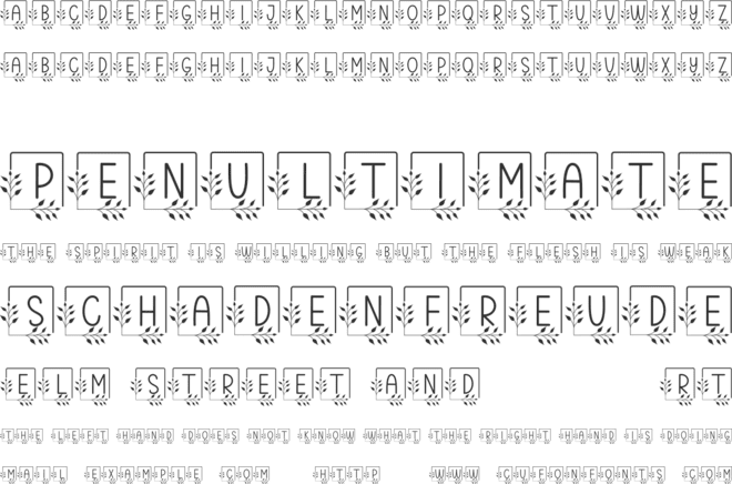 Frame Monogram font preview