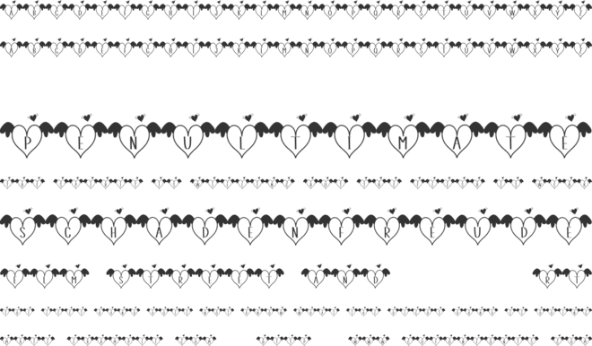 Heart Wings font preview
