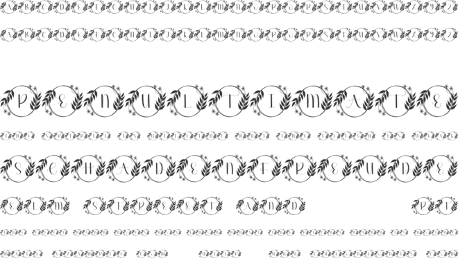 Heart Monogram font preview