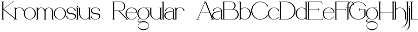 Kromosius Regular font