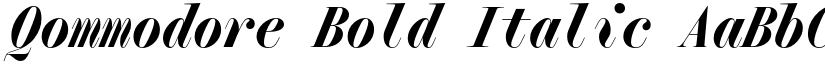 Qommodore Bold Italic font