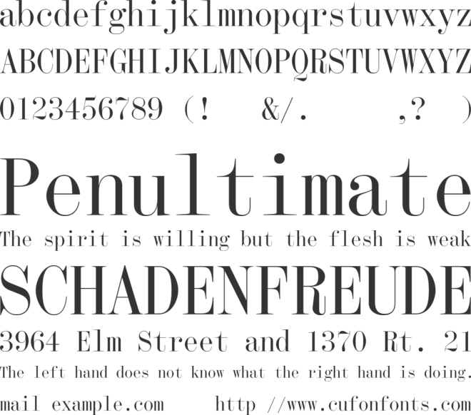 Qommodore font preview