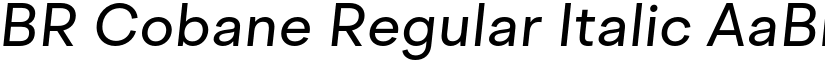 BR Cobane Regular Italic font