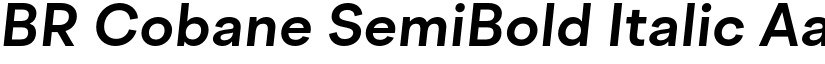 BR Cobane SemiBold Italic font
