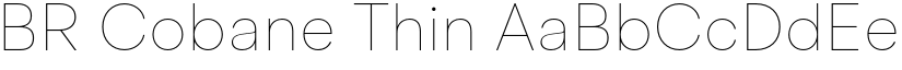 BR Cobane Thin font
