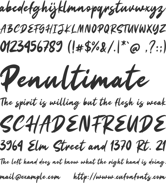 Bastian Script font preview