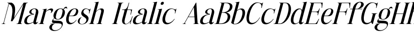 Margesh Italic font