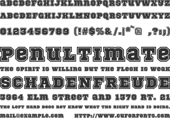 DASHER font preview