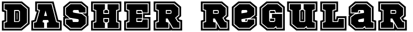 DASHER Regular font