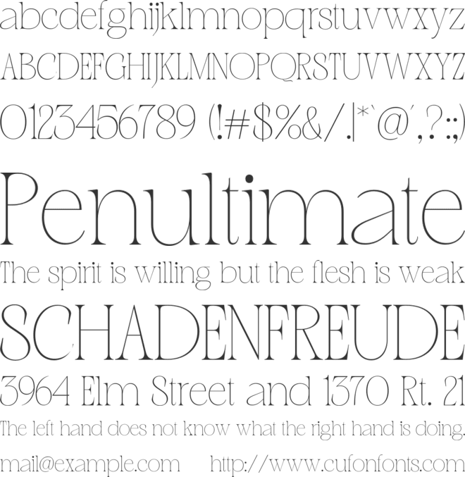 Quantica font preview