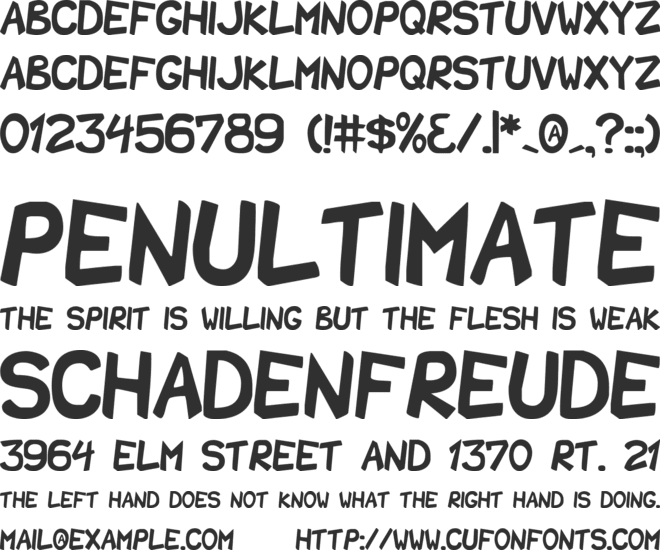 Shark Party font preview