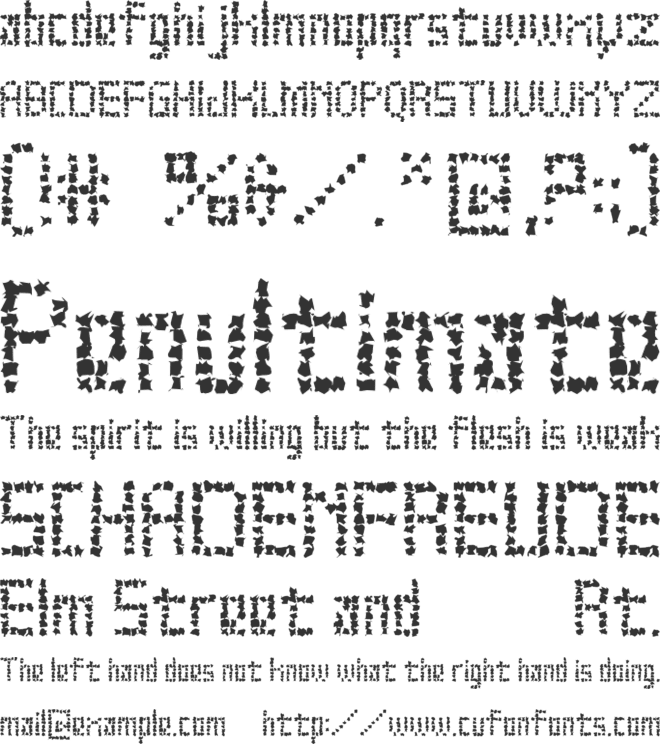 zerpixl dark font preview