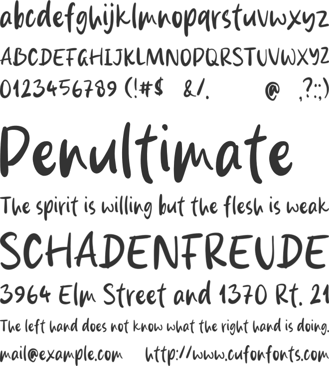 Andrew Dawkins font preview