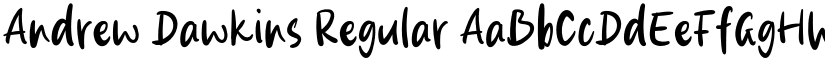 Andrew Dawkins Regular font
