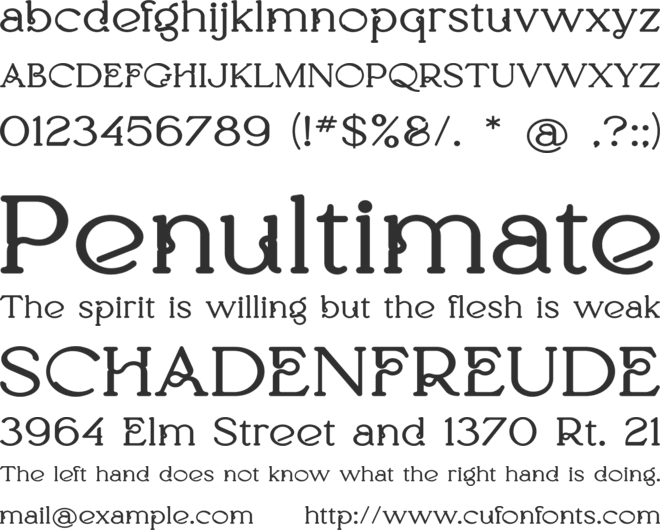 Sorin font preview