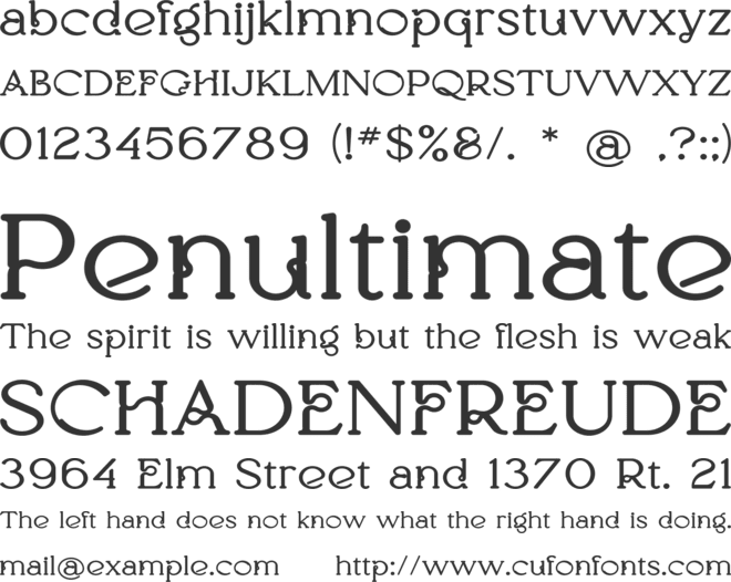 Sorin font preview