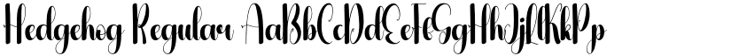 Hedgehog Regular font