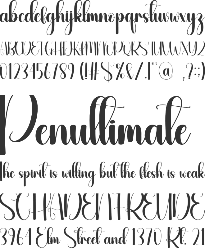 Dried Leaves font preview