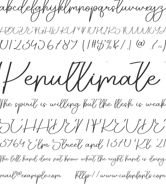 Beautyspa font preview