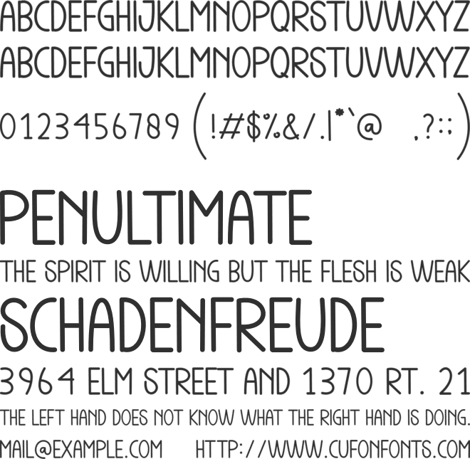 Funny Day font preview