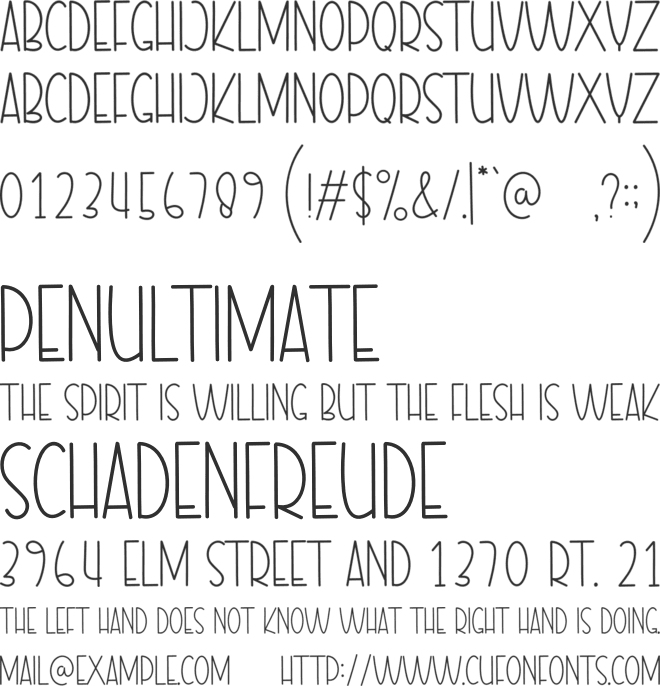 Close Order font preview